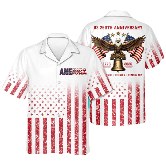 Custom Name Eagles 250th Birthday Independence - Reunion - Democracy Hawaii Shirt, 250th Anniversary Gift Moonbestprint