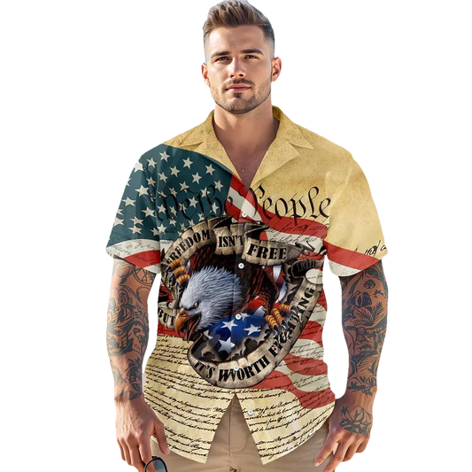 Freedom isn't Free, It's Worth Fighting For - America 250 Hawaii Shirt, 250th Anniversary Gift Moonbestprint