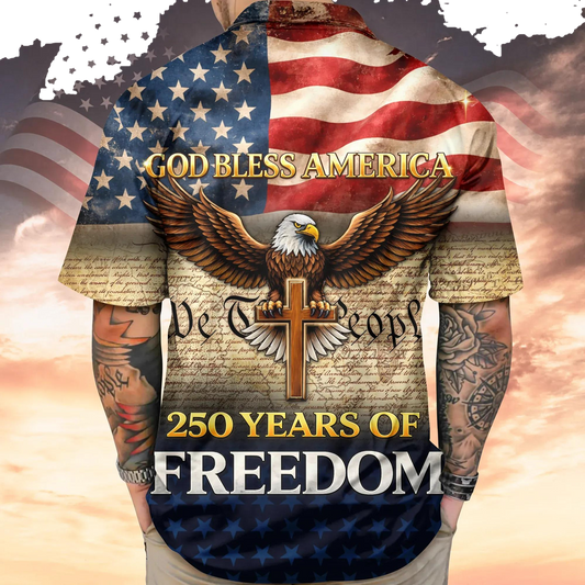 God Bless America - America 250 Years of Freedom Hawaii Shirt, 250th Anniversary Gift Moonbestprint
