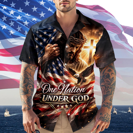 One Nation Under God Hawaii Shirt, 250th Anniversary Gift Moonbestprint