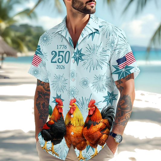 Personalized USA 250 Anniversary 1776-2026 Hawaii Shirt For Farmer, 250th Anniversary Gift Moonbestprint