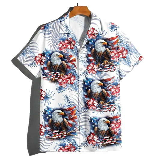 USA 250 Anniversary Eagle 1776-2026 Patriotic Hawaii Shirt 2, 250th Anniversary Gift Moonbestprint