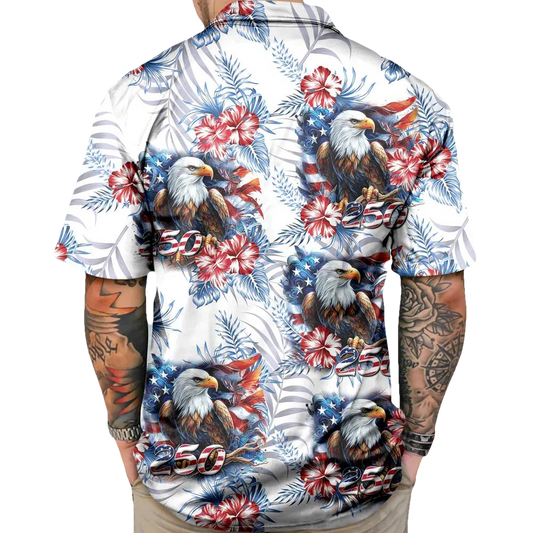 USA 250 Anniversary Eagle 1776-2026 Patriotic Hawaii Shirt 2, 250th Anniversary Gift Moonbestprint
