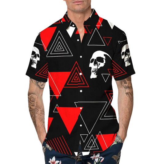 Head Caro Skull Hawaiian Shirt, Hawaiian Button Up Shirt, Tropical Shirts For Men Moonbestprint