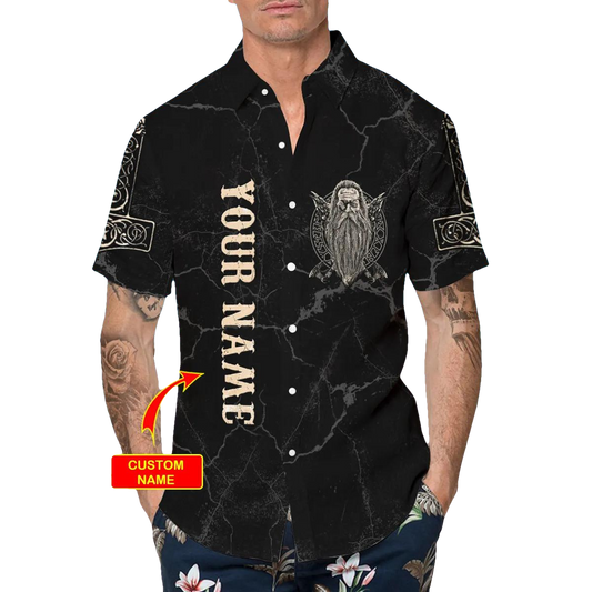 Viking Son Of Odin Valhalla Viking Custom Hawaiian Shirt, Hawaiian Button Up Shirt, Aloha Shirts Moonbestprint