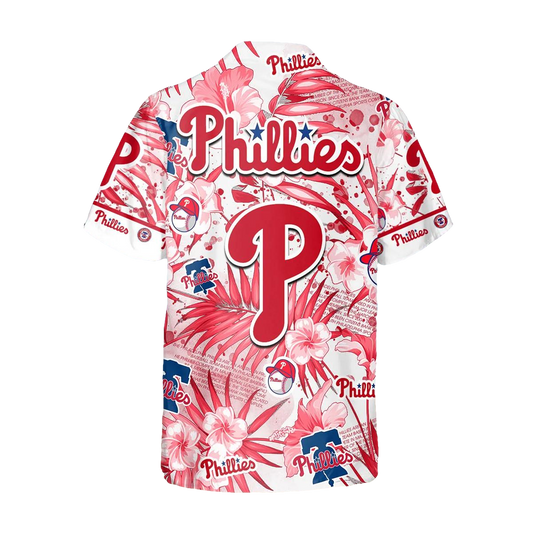 Philadelphia Phillies Hawaiian Shirt, Phillies Hawaiian Shirt, MLB Hawaiian Shirt Moonbestprint