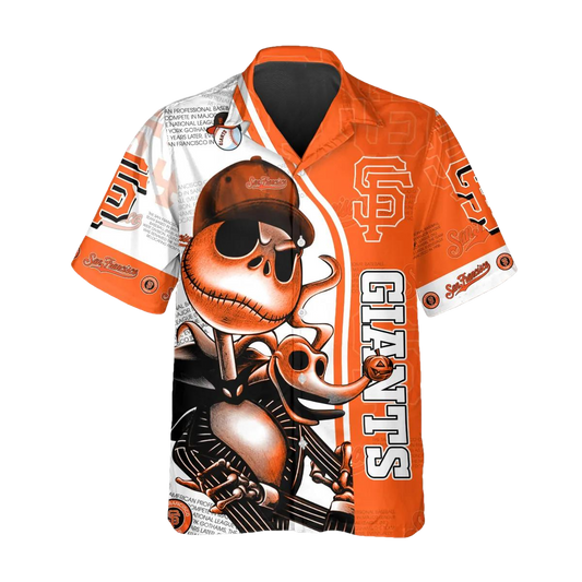 Jack Skeleton San Francisco Giants Hawaiian Shirt, SF Giants Aloha Shirt, MLB Hawaiian Shirt Moonbestprint