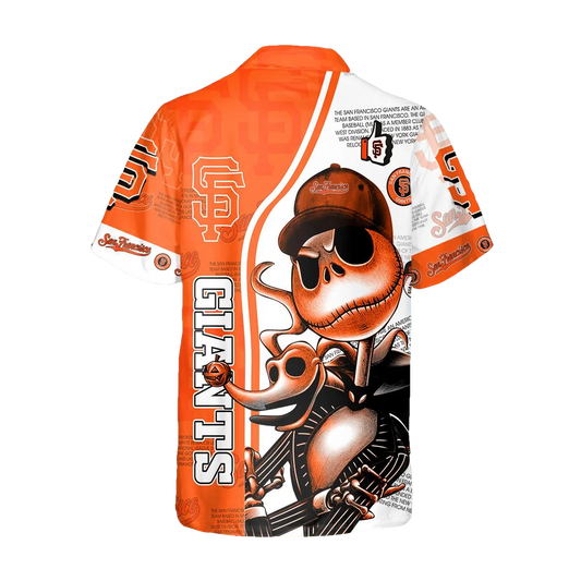 Jack Skeleton San Francisco Giants Hawaiian Shirt, SF Giants Aloha Shirt, MLB Hawaiian Shirt Moonbestprint