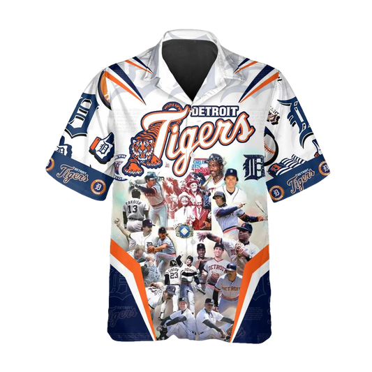 Legends Detroit Tigers Hawaiian Shirt, Detroit Tigers Aloha Shirt, MLB Hawaiian Shirt Moonbestprint