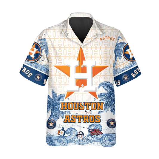 Custom Houston Astros Hawaiian Shirt, Houston Astros Aloha Shirt, MLB Hawaiian Shirt Moonbestprint