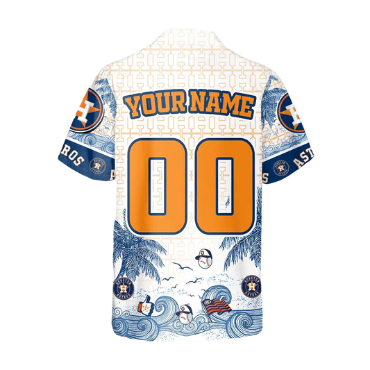 Custom Houston Astros Hawaiian Shirt, Houston Astros Aloha Shirt, MLB Hawaiian Shirt Moonbestprint