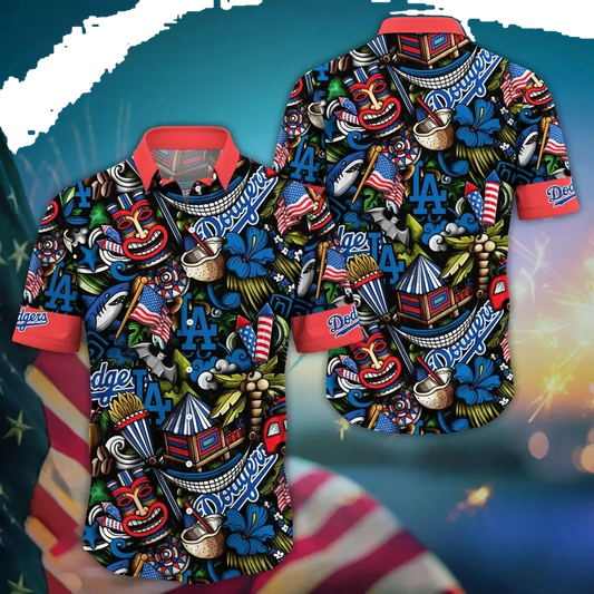 Los Angeles Dodgers MLB Aloha Hawaiian Shirt 3, MLB Hawaiian Shirt Moonbestprint