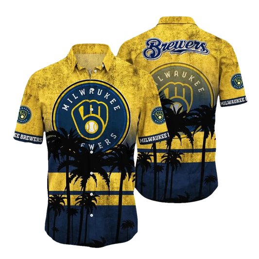 Milwaukee Brewers MLB Aloha Hawaiian Shirt 1, MLB Hawaiian Shirt Moonbestprint