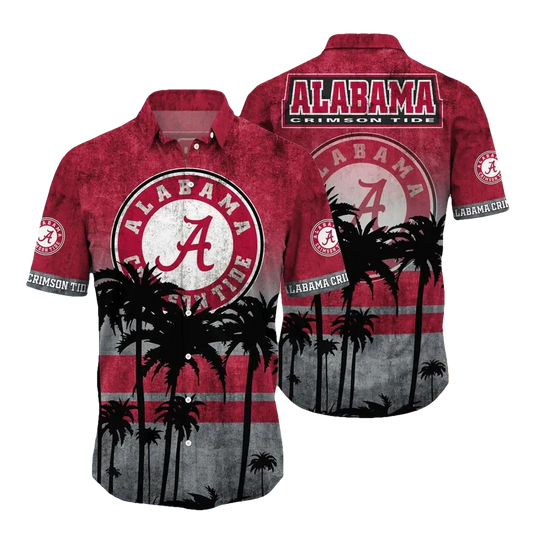 Alabama Crimson Tide Aloha Hawaiian Shirt, NCAA Hawaiian Shirt Moonbestprint