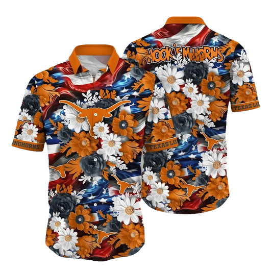 Texas Longhorns NCAA Aloha Hawaiian Shirt 1, NCAA Hawaiian Shirt Moonbestprint