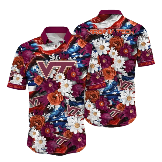 Virginia Tech Hokies NCAA Aloha Hawaiian Shirt 1, NCAA Hawaiian Shirt Moonbestprint