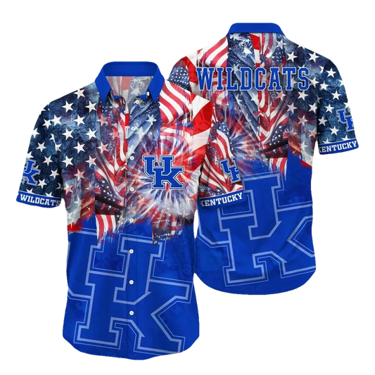 Kentucky Wildcats NCAA Flower Aloha Hawaiian Shirt 11, NCAA Hawaiian Shirt Moonbestprint