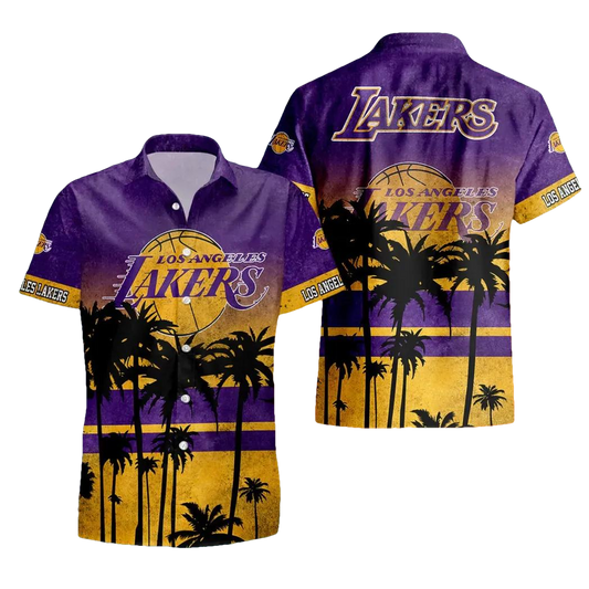 Los Angeles Lakers Aloha Hawaiian Shirt, NCAA Hawaiian Shirt Moonbestprint