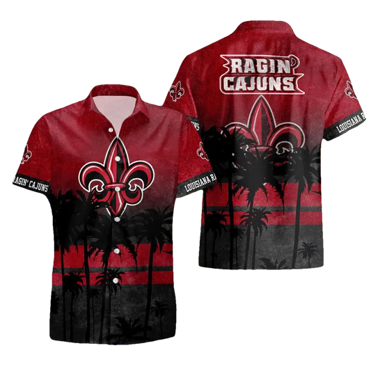 Louisiana Ragin Cajuns Style Hot Trending Summer Aloha Hawaiian Shirt, NCAA Hawaiian Shirt Moonbestprint