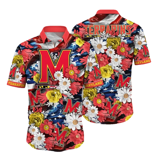 Maryland Terrapins NCAA Aloha Hawaiian Shirt 1, NCAA Hawaiian Shirt Moonbestprint