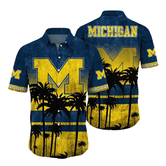 Michigan Wolverines Style Hot Trending Summer Aloha Hawaiian Shirt, NCAA Hawaiian Shirt Moonbestprint
