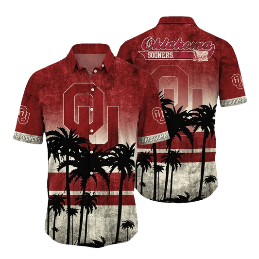 Oklahoma Sooners Aloha Hawaiian Shirt, NCAA Hawaiian Shirt Moonbestprint