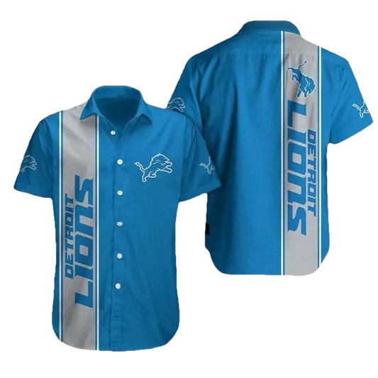 Detroit Lions Nfl Gift For Fan Football Graphic Print Short Sleeve Hawaiian Shirt, NFL Hawaiian Shirt Moonbestprint