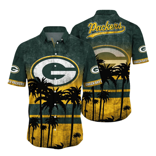 Green Bay Packers Hawaii Shirt Short Style Hot Trending Summer, NFL Hawaiian Shirt Moonbestprint