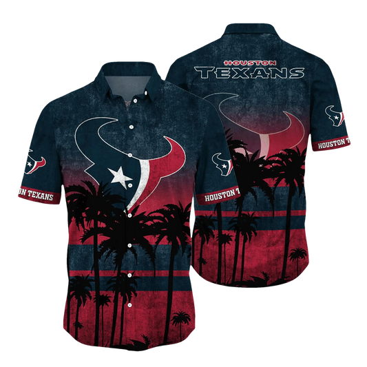 Houston Texans Hawaii Shirt Short Style Hot Trending Summer, NFL Hawaiian Shirt Moonbestprint