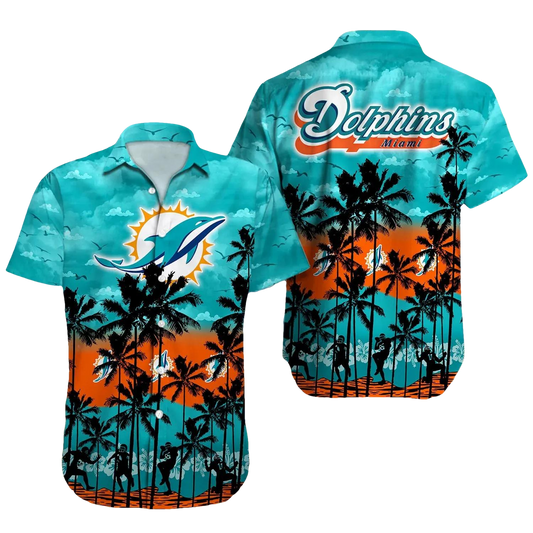 Miami Dolphins Hawaiian Shirt, NFL Hawaiian Shirt Moonbestprint