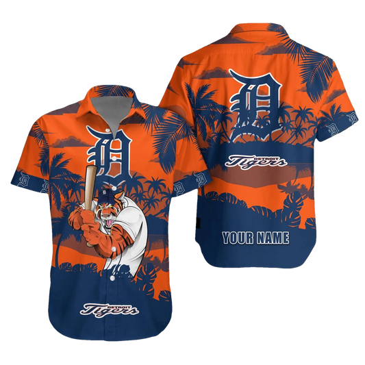 Detroit Tigers Personalized Hawaiian Shirt – Custom Name, MLB Hawaiian Shirt Moonbestprint