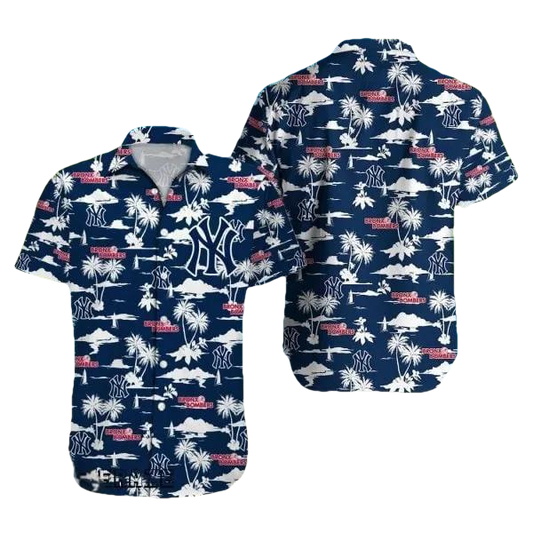 MLB New York Yankees Special Design For Summer 3D Hawaiian Shirt, MLB Hawaiian Shirt Moonbestprint