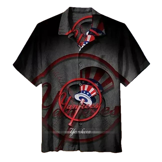 New York Yankees MLB 3 Hawaiian Graphic Print Short Sleeve Hawaiian Shirt, MLB Hawaiian Shirt Moonbestprint