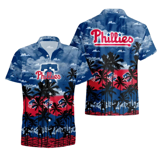 Philadelphia Phillies Hawaiian Shirt Trending Summer, Gift For Philadelphia Phillies Fan, MLB Hawaiian Shirt Moonbestprint