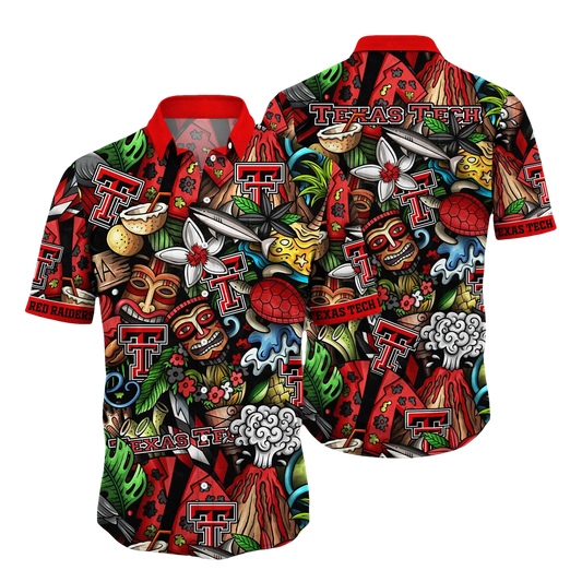 Texas Tech Red Raiders NCAA Hawaiian Shirt 1, NCAA Hawaiian Shirt Moonbestprint
