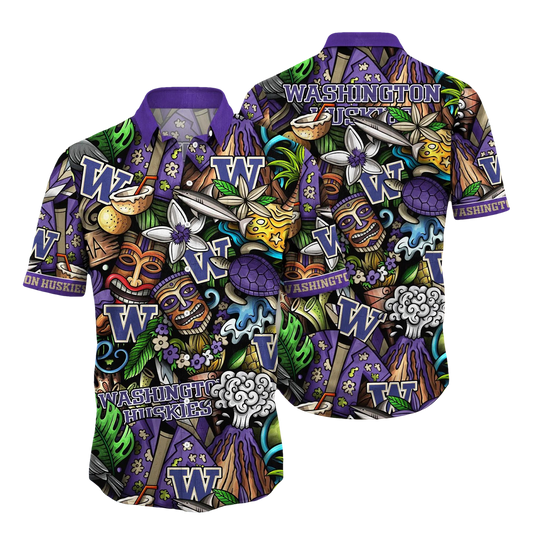 Washington Huskies NCAA Hawaiian Shirt 1, NCAA Hawaiian Shirt Moonbestprint