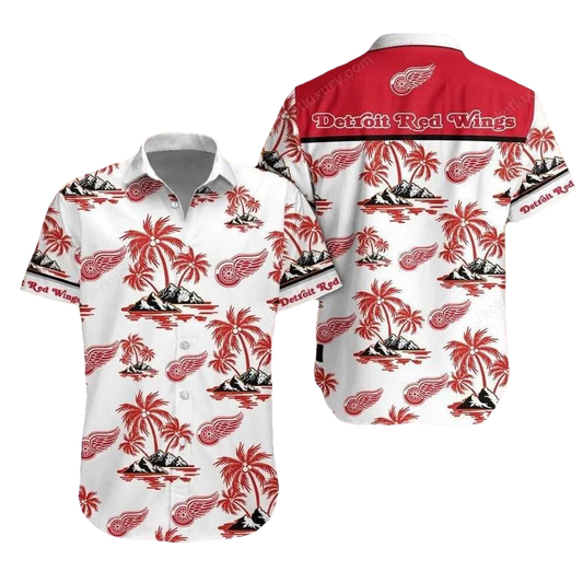 Detroit Red Wings Hawaiian Shirt 3, NHL Hawaiian Shirt Moonbestprint