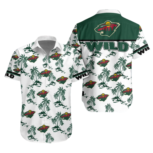 Minnesota Wild Aloha Shirt, NHL Hawaiian Shirt Moonbestprint