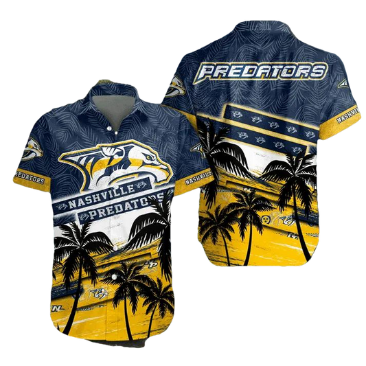Nashville Predators Hawaiian Shirt, NHL Hawaiian Shirt Moonbestprint
