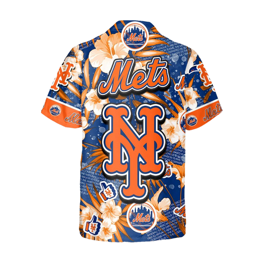 New York Mets Hawaiian Shirt, MLB Hawaiian Shirt Gift For Fans Moonbestprint