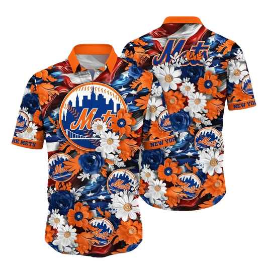 New York Mets MLB Aloha Hawaiian Shirt 2, MLB Hawaiian Shirt Moonbestprint