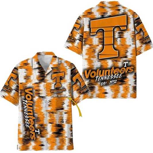 Tennessee Volunteers Aloha Hawaiian Shirt Custom Your Name, NCAA Hawaiian Shirt Moonbestprint