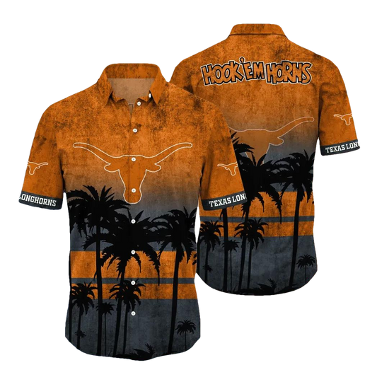 Texas Longhorns Aloha Hawaiian Shirt, NCAA Hawaiian Shirt Moonbestprint