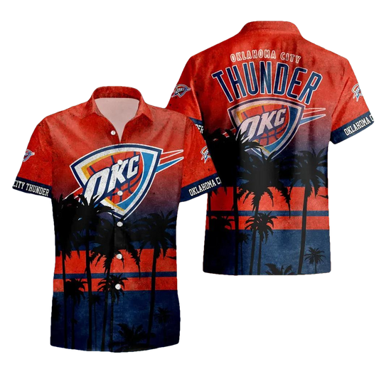 Oklahoma City Thunder Aloha Hawaiian Shirt, NCAA Hawaiian Shirt Moonbestprint