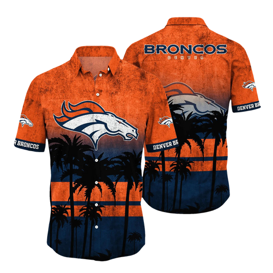 Denver Broncos Hawaii Shirt Short Style Hot Trending Summer, NFL Hawaiian Shirt Moonbestprint