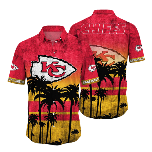 Kansas City Chiefs Hawaii Shirt Short Style Hot Trending Summer, NFL Hawaiian Shirt Moonbestprint