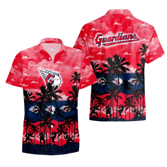 Cleveland Guardians Hawaiian Shirt Trending Summer. Gift For Fan, MLB Hawaiian Shirt Moonbestprint