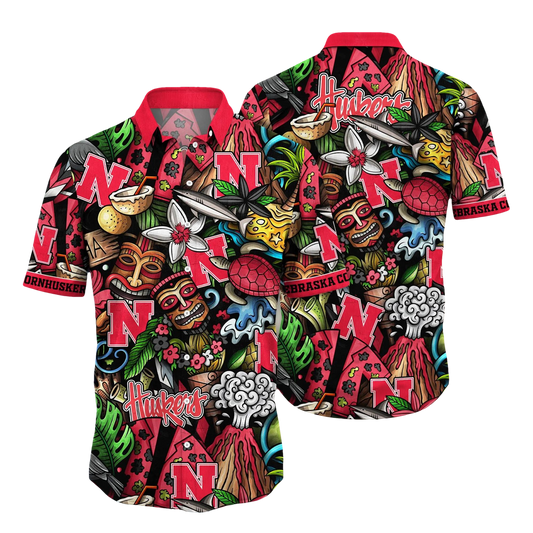 Nebraska Cornhuskers NCAA Hawaiian Shirt 1, NCAA Hawaiian Shirt Moonbestprint