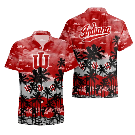 Indiana Hoosiers Hawaiian Shirt Trending Summer, NCAA Hawaiian Shirt Moonbestprint
