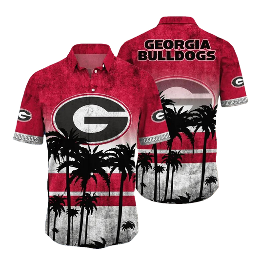 Georgia Bulldogs Aloha Hawaiian Shirt, NCAA Hawaiian Shirt Moonbestprint
